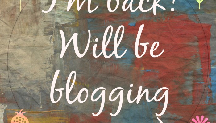 Back to Blogging
